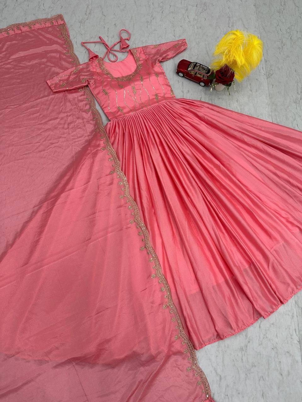 Chinon Heavy Embroidery Sequence Work